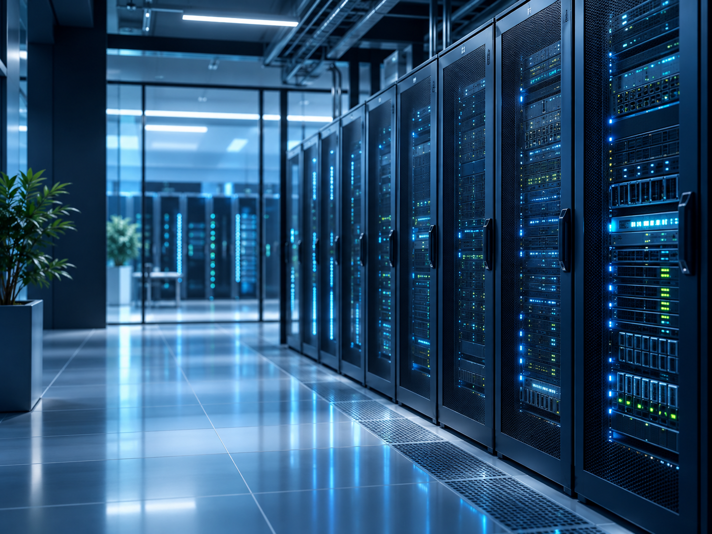 Modern enterprise IT infrastructure and server environment